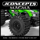 JConcepts Magma - yellow compound, pre-mounted on #3475B (Fits - Traxxas Mini-Maxx | Mini XRT) / JCO4172-30912