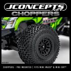 JConcepts Choppers - yellow compound, pre-mounted on #3475B (Fits - Traxxas Mini-Maxx | Mini XRT) / JCO4173-30912