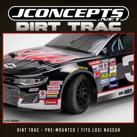 JConcepts Dirt Trac - G3, soft clay, pre-mounted on #3480, 2pc (Fits - Losi NASCAR) / JCO4194-3053916