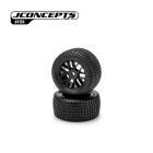 JConcepts Dirt Trac - G3, soft clay, pre-mounted on #3480, 2pc (Fits - Losi NASCAR) / JCO4194-3053916