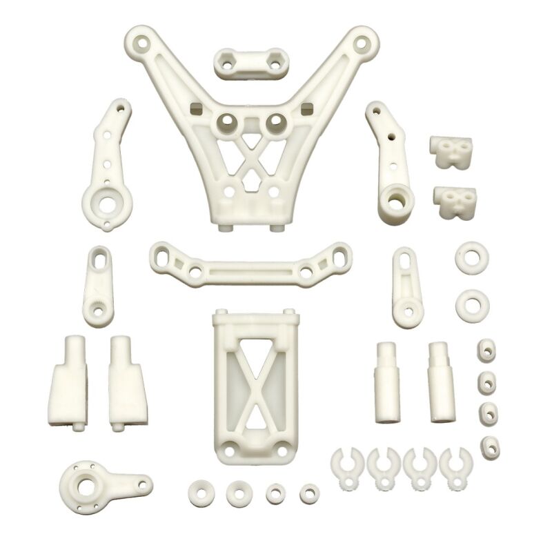 Team Associated DC10 Steering Bellcrank and Top Plate Bulkhead, Natural / AE72293