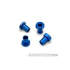 JConcepts RC10B7 Aluminum Caster Hat Bushings 1 and 2mm (Blue) / JCO5186-1