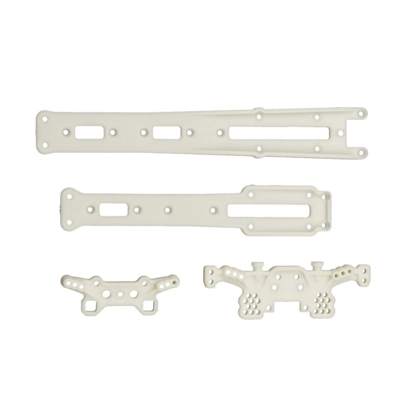 Team Associated DC10 Plastic Shock Towers and Top Deck, Natural / AE72298