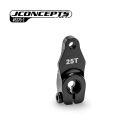 JConcepts - 25T, 0 offset aluminum clamping servo horn, 16.5mm - black / JCO5270-2
