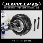 JConcepts Titanium RC10B3 | RC10T3 5.5mm Kingpin ball-stud, black - 2pc / JCO5287-2
