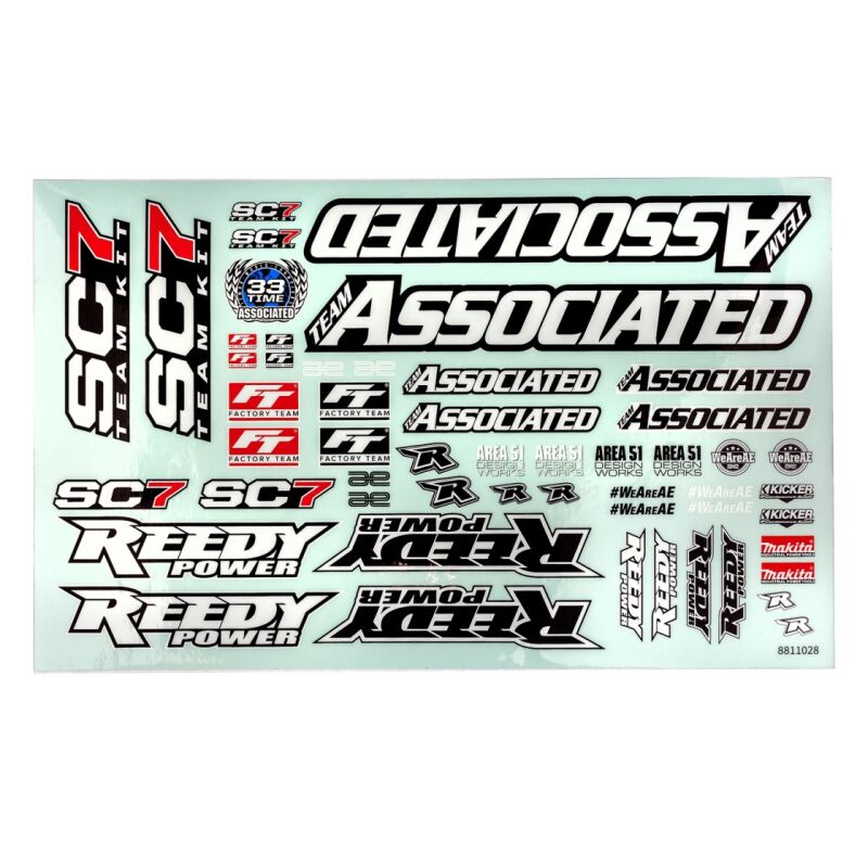 Team Associated RC10SC7 Decal Sheet / AE71224