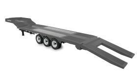 AMEWI Tieflader-Sattelauflieger Dreiachser für Scania 1:18 silber / 22763