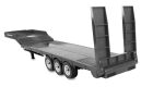 AMEWI / Tieflader-Sattelauflieger Dreiachser für Scania 1:18 silber / 22763