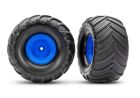 TRAXXAS Terra Groove Reifen auf Felge vo blau (2) / TRX3665-BLUE