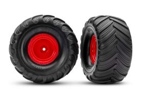 TRAXXAS Terra Groove Reifen auf Felge vo rot (2) /...