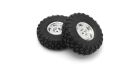 Kyosho Verklebte Reifen KC10 (2) Chrom/Dish / K.CLTH001SC-40