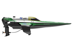Joysway Rennboot elektrisch RTR E1 Race Bird Hydrofoil 1/10 Team AOKI / JOY8608AOKI