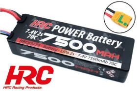 HRC Racing Akku LiPo 2S 7.4V 7500mAh 70C RC Car Hard Case...