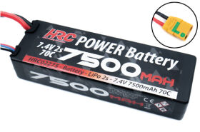 HRC Racing LiPo Akku 2S 7,4V 7500mAh 70C Hardcase XT90AS...