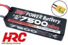 HRC Racing Akku LiPo 2S 7.4V 7500mAh 70C RC Car Hard Case XT90AS 138.5x46.5x25mm / HRC02275X9