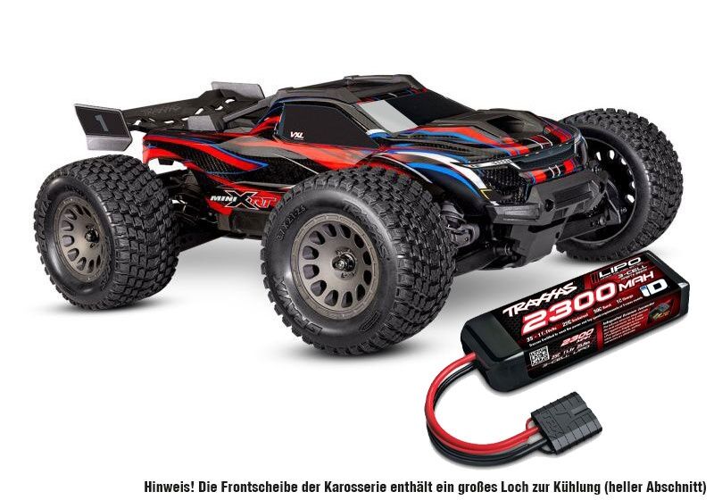 TRAXXAS MINI-XRT 3S-Power 4x4 rot 1/16 MT RTR V1 +2824X / TRX108076-V1XRED