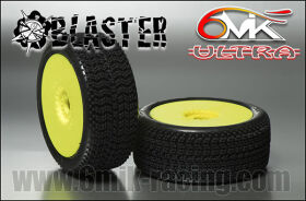 6MIK "Blaster" Tyres glued on rims - Green...