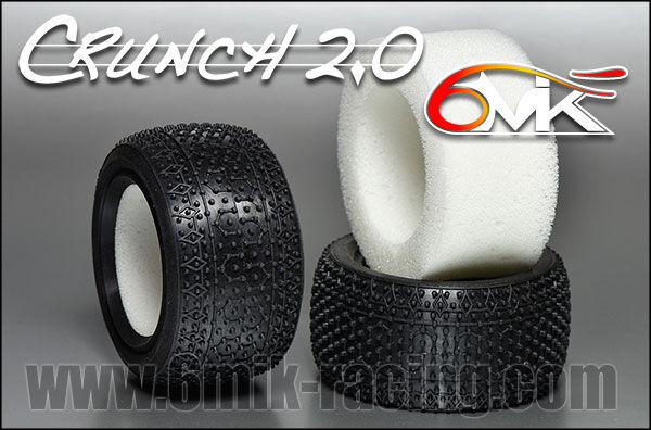 6MIK "CRUNCH 2.0" Rear Tyres in Red compound + foam inserts (pair) / TM105R