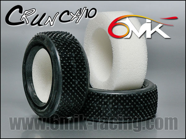 6MIK "CRUNCH" Front Tyres in Red compound + foam inserts (pair) / TM101R