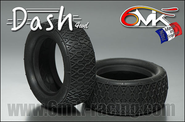 6MIK "DASH" 4wd Tyres - Pink compound (pair) / T110CS