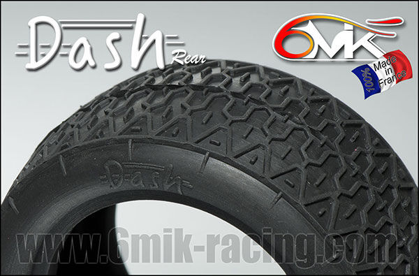 6MIK "DASH" Rear Tyres - Green compound (pair) / T108V