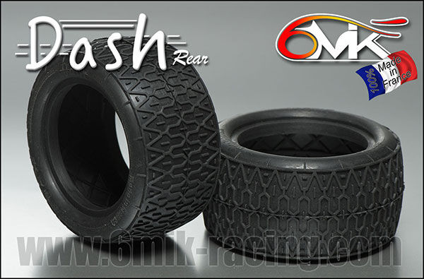 6MIK "DASH" Rear Tyres - Pink compound (pair) / T108CS