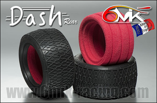 6MIK "DASH" Rear Tyres in Pink compound + Ultra inserts (pair) / TI108CS