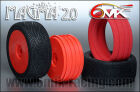 6MIK "Magma 2.0" Tyres in Fire compound + rims + Inserts (pair) / TKU16F