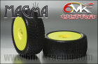 6MIK "Magma" Tyres glued on rims - Blue compound (pair) / TD4B