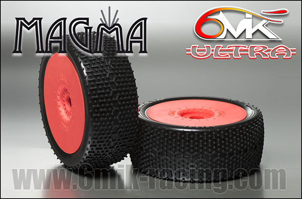 6MIK "Magma" Tyres glued on rims - CS compound (pair) / TD4CS