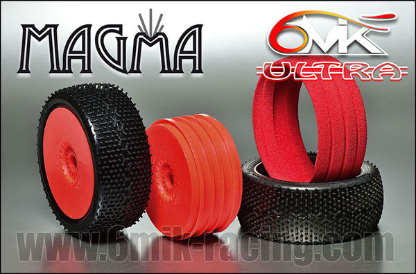 6MIK "Magma" Tyres in CS compound + rims + Inserts (pair) / TK4CS