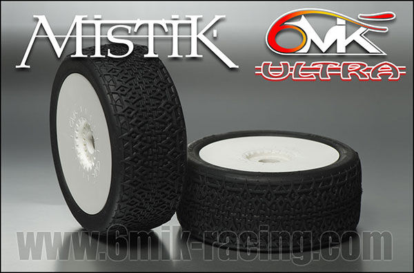 6MIK "Mistik" Tyres glued on rims - White compound (pair) / TU13W