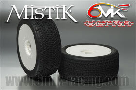 6MIK "Mistik" Tyres glued on rims - White...
