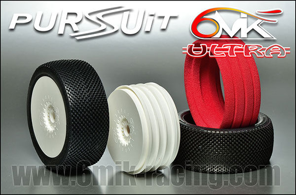 6MIK "Pursuit" Tyres in Inter compound + rims + Inserts (pair) / TKU12I
