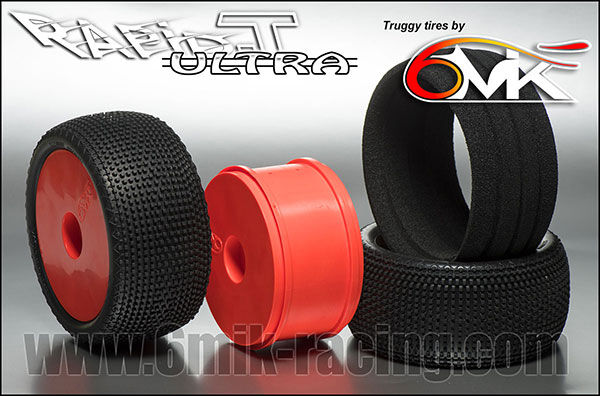 6MIK "Rapid-T" Tyres in Purple compound + rims + ULTRA Inserts (pair) / TKU11P