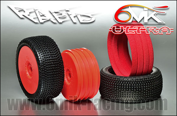 6MIK "Rapid" Tyres in Blue compound + rims + Inserts (pair) / TKU10B