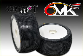 6MIK "Scratch-T" Tyres glued on rims - Green...