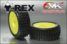 6MIK "T-Rex" Tyres glued on rims - Blue compound (pair) / TD3B