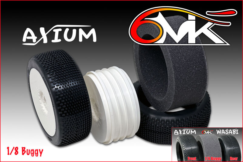 6MIK "Wasabi" Tyres in Green compound + rims + Inserts (pair) / TKU21V