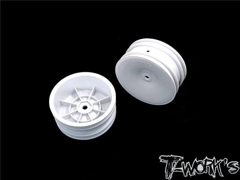 6MIK 1/10 Buggy Rims - 2WD White (pair) / TE218A