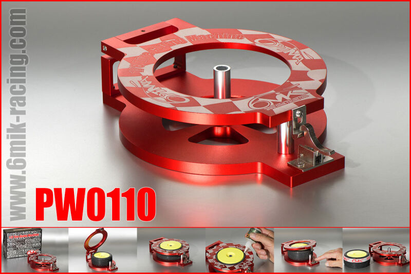 6MIK  1/8 Buggy Tires Gluing Jig - Red / PW0112*