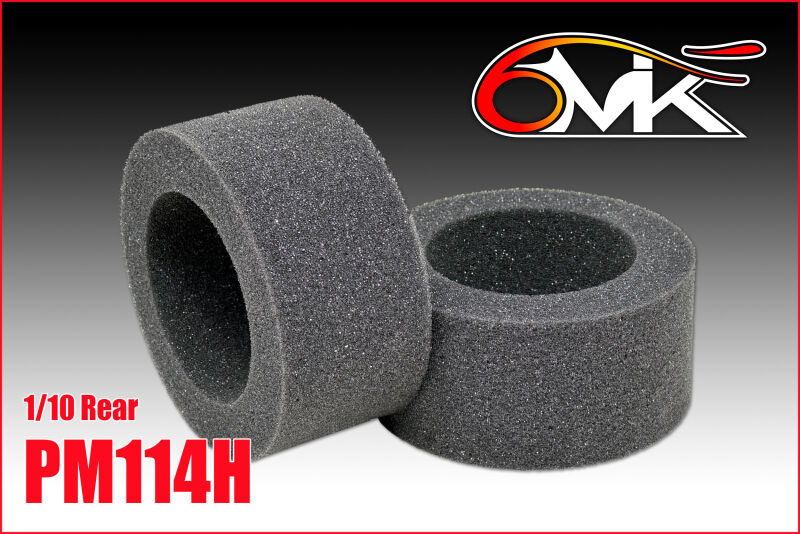 6MIK  Black 1/10 Rear Foams (harder / pair) / PM114H