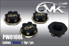 6MIK  Brass 1/8 Wheel Nut Black & Gold (4 pcs) / PW0100L*