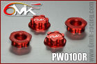 6MIK  serrated & locking 1/8 Wheel Nut 1.0mm Red (4) / PW0100R*