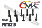 6MIK BHC Screw M3x16 (10 pcs) / PVTB316
