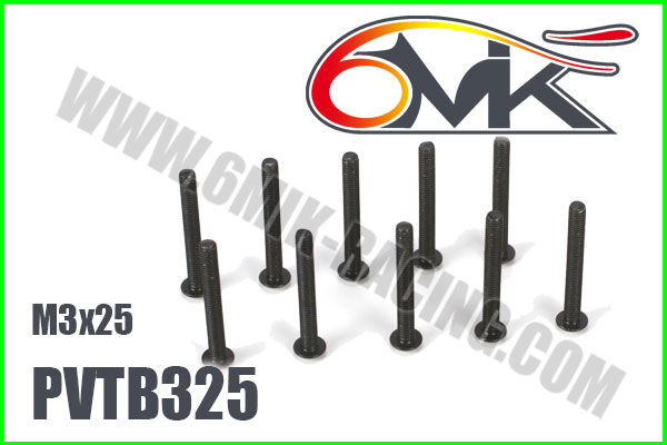 6MIK BHC Screw M3x25 (10 pcs) / PVTB325