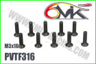 6MIK FHC Screw M3x16 (10 pcs) / PVTF316