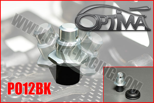 OPTIMA Front flexible body shell support - Black / PO12BK*