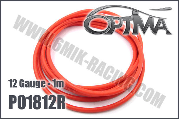 OPTIMA 12 gauge silicone Wire Red (1 m) / PO1812R*