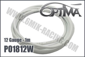 OPTIMA 12 gauge silicone Wire White (1 m) / PO1812W*